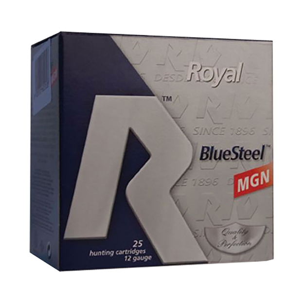 Picture of Rio Ammunition Royal Bluesteel Mgn 32 Shotshell 12 Ga, 3", 1-1/8Oz, #3, 1550 Fps, Max DR RBSM323