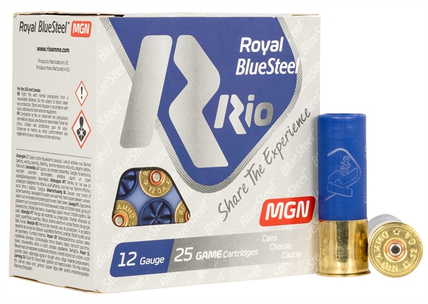 Picture of  Rio Ammunition Rbsm402 Royal Bluesteel Magnum 12Gauge 3" 1 3/8Oz 2Shot 25 Per Box/10 Case