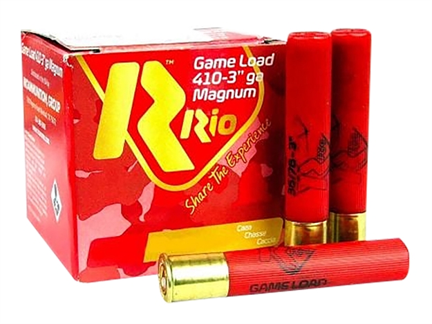 Picture of Rio Ammunition Heavy Field Shotshell .410 Ga, 3", 11/16Oz, #8, 1150 Fps, Max DR RCHV368