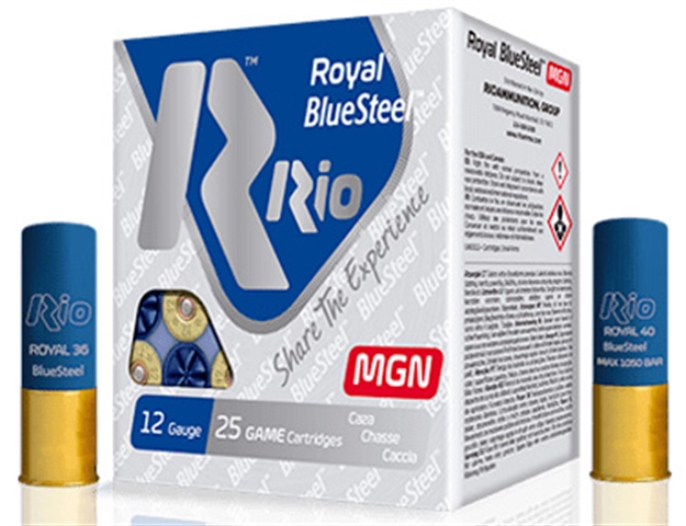 Picture of Rio Ammunition Royal Bluesteel Mgn 32 Shotshell 12 Ga, 3", 1-1/8Oz, #5, 1550 Fps, Max DR RBSM325 8435101623667