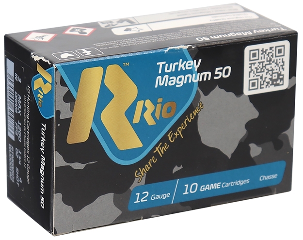 Picture of  Rio Ammunition Rtmgn506 Royal Turkey Mgn 50 12 Gauge 3", 1 3/4 OZ 6 Shot, 10 Rounds Per Box, 25 Boxes Per Case