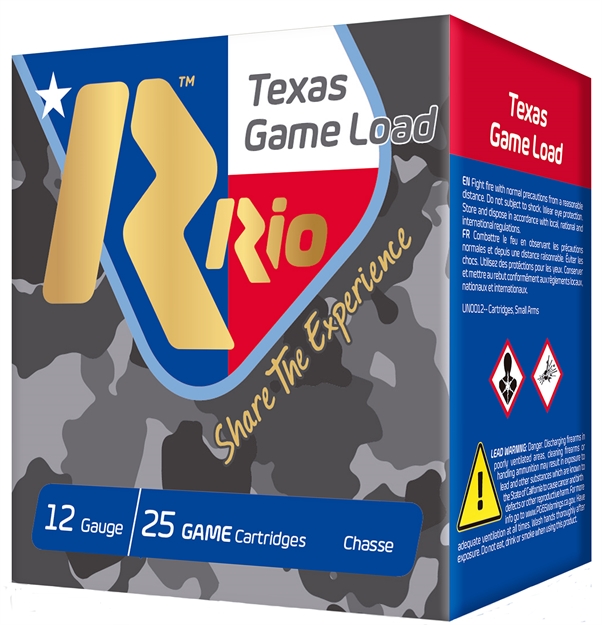 Picture of Rio Ammunition Tghv366tx Top Game High Velocity 12 Gauge 1-1/4 OZ 6 Shot 25 Bx/ 10 CS