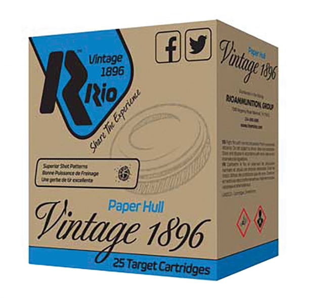 Picture of Rio Ammunition Vintage 1896 Pap HC 12G 2.75"1 1/8 #8