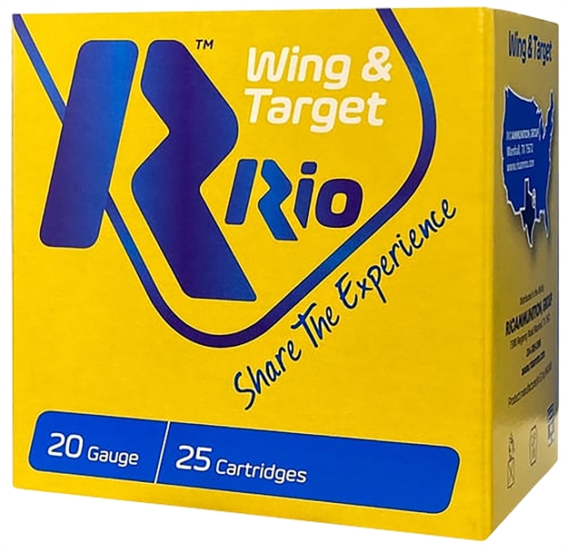 Picture of Rio Ammunition Wing & Target Shotshell 20 Ga, 2-3/4", 7/8Oz, #7.5, 1250 Fps, 2-1/2 DR WT2075