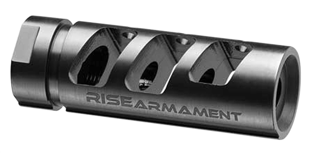 Picture of Rise Armament Ra701223blk Ra-701 Compensator Black Nitride 416R Stainless Steel With 1/2"-28 Tpi Threads & 2.50" Oal For 5.56X45mm Nato Ar-Platform RA701223 BLK