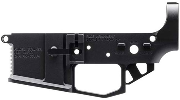 Picture of Rise Armament Receiver Stripped Lower Striker Billet Black Ar-15