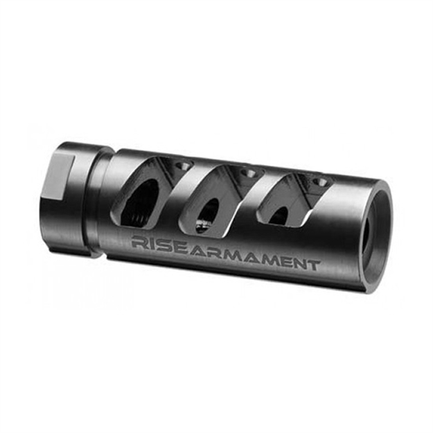 Picture of Rise Armament Ra701223blk Ra-701 Compensator Black Nitride 416R Stainless Steel With 1/2"-28 Tpi Threads & 2.50" Oal For 5.56X45mm Nato Ar-Platform RA701223 BLK 851046006125