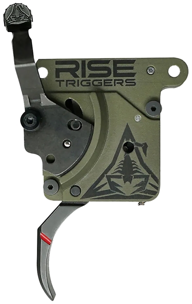 Picture of Rise Armament Trigger Reliant Hunter Rem 700 2-5Lb Curved Green/Blk RA740 850043415558