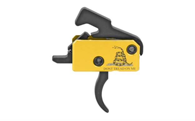 Picture of Rise Armament Ra140dtom Don't Tread ON ME Trigger Assembly Single-Stage Curved Trigger With 3.50 Lbs Draw Weight, Don't Tread ON ME Flag Finish For Ar-Platform RA-140-DTOM 850011713006