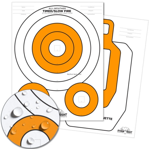 Picture of Rite IN The Rain Weatherproof Close Range Target, 8.5" X 11", 2-Sided, Close Range Shooting Templates, 25 Sheet Pack