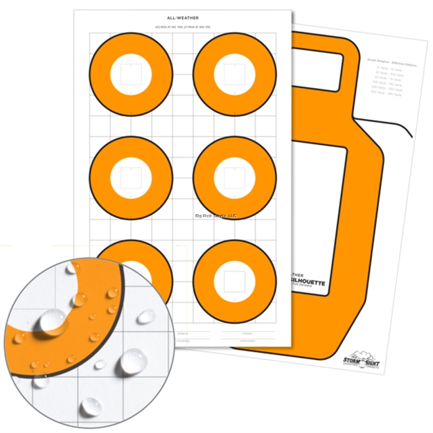 Picture of Rite IN The Rain Weatherproof Long Range Target, 11" X 17", 2-Sided, 25 Sheet Pack