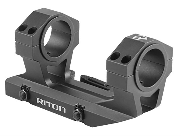 Picture of  Riton Optics X34qd Scope Mount/Ring Combo Cantilever Scope Mount Quick Detach, Black Anodized Aluminum, 34Mm Tube Picatinny/Weaver Mount 850041390772