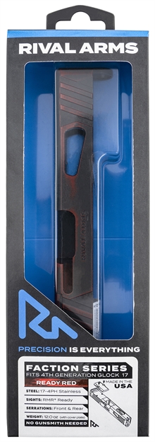 Picture of  Rival Arms Ra-Ra12g104a Faction Series Slide A1 With Rmr Cut Cerakote Ready Red 17-4 Stainless Steel For Glock 17 Gen4