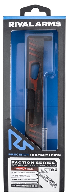 Picture of  Rival Arms Ra-Ra12g204a Faction Series Slide A1 With Rmr Cut Cerakote Ready Red 17-4 Stainless Steel For Glock 19 Gen4