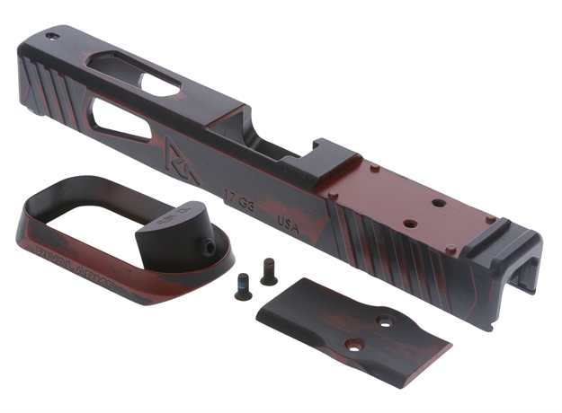 Picture of Rival Arms Ra-Ra14g105a Faction Series Slide A1 With Docter Cut Cerakote Ready Red 17-4 Stainless Steel For Glock 17 Gen3 (Slide & Mag Well Only)