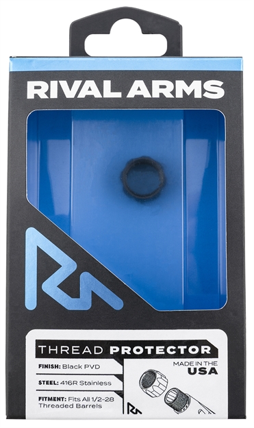 Picture of Rival Arms Rara300001a Thread Protector  9Mm Luger Black Pvd 416R Stainless Steel 1/2"-28 Tpi RA-RA300001A 788130026670