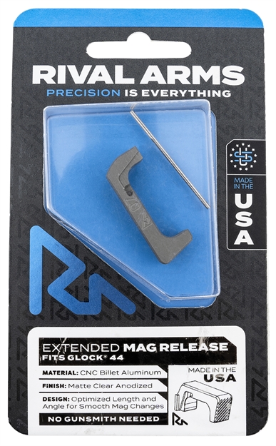 Picture of Rival Arms Rara72g006d Magazine Release  Extended Matte Anodized Gray Aluminum For Glock 44 RA-RA72G006D