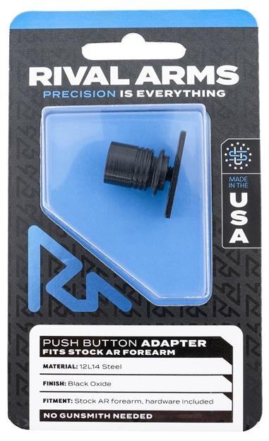 Picture of  Rival Arms Ra-Ra92m5b Push Button Adapter  Black Oxide 12L14 Steel For AR Stock Forearm