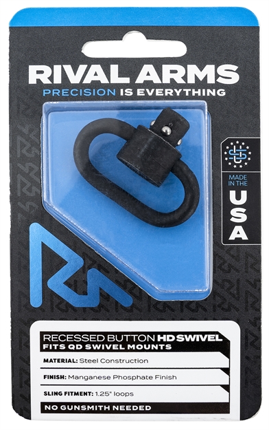Picture of  Rival Arms Ra-Ra92s2b HD Swivel  Black Manganese Phosphate Steel With 1.25" Loop & Recessed Button