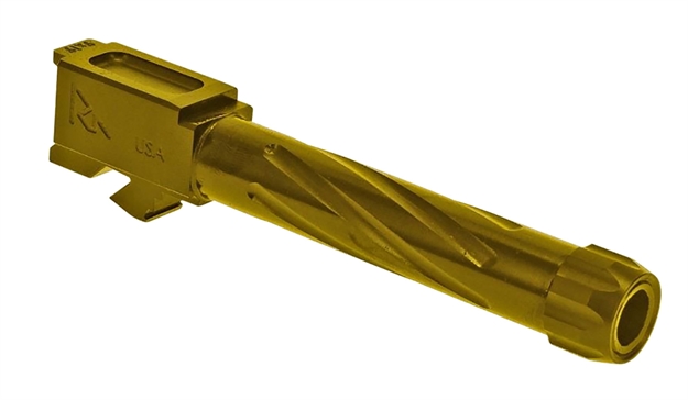 Picture of  Rival Arms Ra20g102e Precision V1 Drop-In Barrel 9Mm Luger 4.49" Gold Pvd Finish 416R Stainless Steel Material With Threading For Glock 17 Gen3-4 788130029893