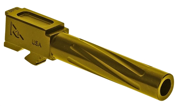 Picture of  Rival Arms Ra20g203e Precision V1 Drop-In Barrel 9Mm Luger 4.02" Gold Pvd Finish 416R Stainless Steel Material For Glock 19 Gen5 788130029985