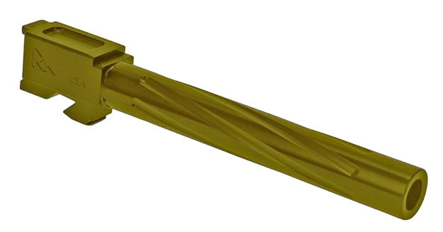 Picture of  Rival Arms Ra20g701e Precision V1 Match Grade 9Mm Luger Compatible W/Glock 34 Gen3-4, 5.31" Fluted Gold Pvd Stainless Steel