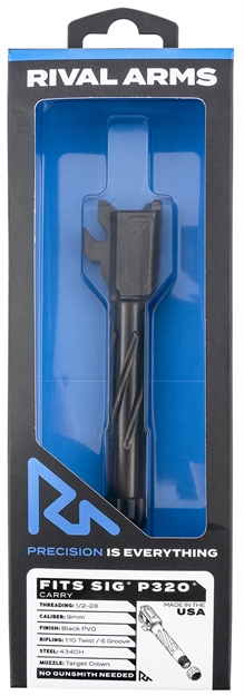Picture of Rival Arms Ra20p302a Threaded  Barrel 9Mm Luger Sig P320 Carry Black Pvd 4340H Steel