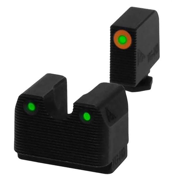 Picture of  Rival Arms Ra4a231g In-Line Mos Night Sights For G17/G19  Green Tritium Orange Outline Front Sight-Green Tritium White Outline Rear Sight 788130027851
