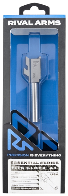 Picture of  Rival Arms Ra-Ra22g301d Essential V2 Drop-In Barrel 9Mm Luger 3.41" Stainless Steel Finish & Material For Glock 43 788130031100