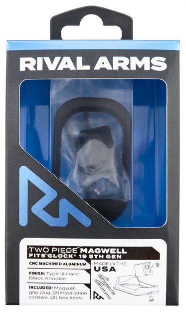 Picture of Rival Arms Rara70g221a Two Piece Magwell  Compatible W/Glock 19 Gen5, Black Anodized Aluminum RA-RA70G221A 788130032060