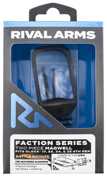 Picture of Rival Arms Rara71g111b Two Piece Magwell  Compatible W/Gen4 Glock 17/22/34/35, Battle Bronze Anodized Aluminum RA-RA71G111B