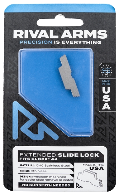 Picture of  Rival Arms Ra-Ra80g005d Slide Lock  Extended Polished Stainless For Glock 44