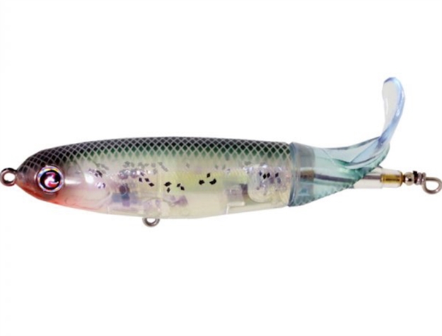 Picture of River2sea Whopper Plopper 90, Crystal Minnow, 1/2 Oz, 3 1/2In, Two River2sea (Bn) X Strong Treble #4, NO Rattles, Top Water WPL90/24