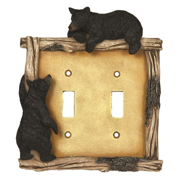 Picture of Rivers Edge Bear Double Switch Plate Cover Crd 618