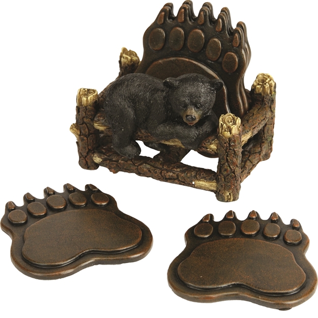 Picture of Rivers Edge Bear Paw 4 Coaster Set