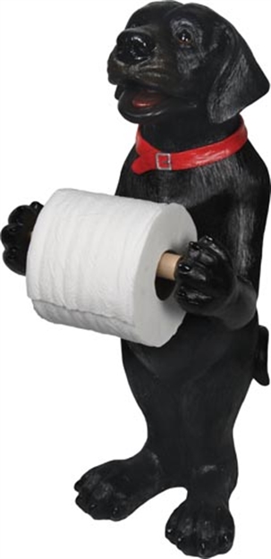 Picture of Rivers Edge Black Lab Standing Toilet Paper Holder 807
