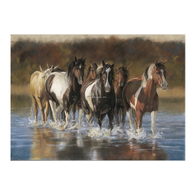 Picture of Rivers Edge Canvas Art 12In X 16In - Horses