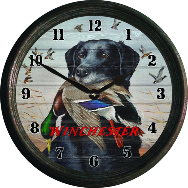 Picture of Rivers Edge Clock 15-Inch - Black Lab