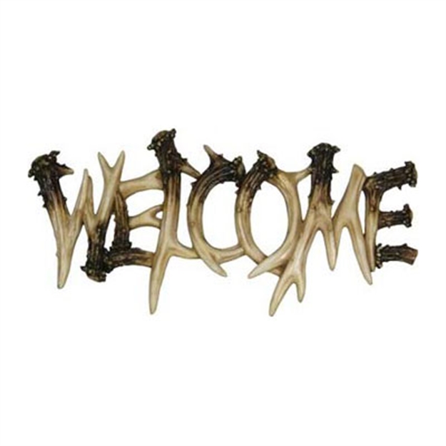 Picture of Rivers Edge Deer Antler Theme Welcomeplaque 1382