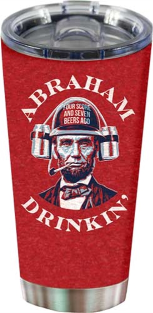 Picture of Rivers Edge Edge 20Oz Tumbler W/Lid Abraham Drinkin' Red/Ss 2893