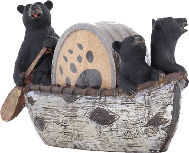 Picture of Rivers Edge Edge Bears IN A Boat Coaster Set 4-Piece 2040 643323204016