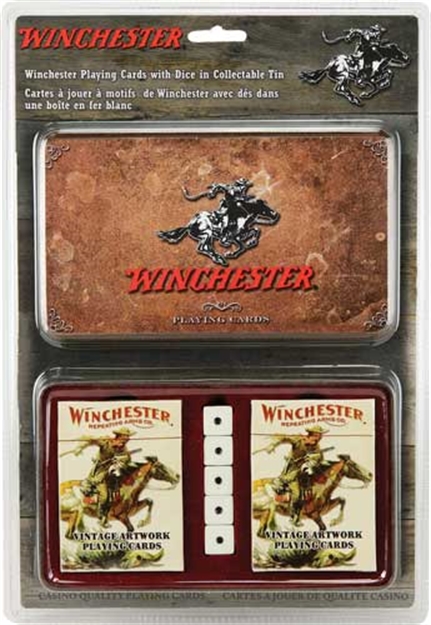 Picture of Rivers Edge Edge Cards & Dice Tin Winchester Vintage Theme< W1568