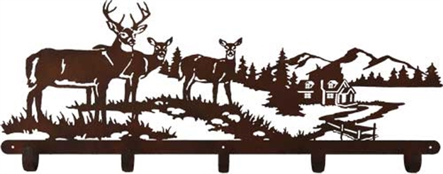 Picture of Rivers Edge Edge Deer Wall Mounted Laser Cut Metal Rack 2002