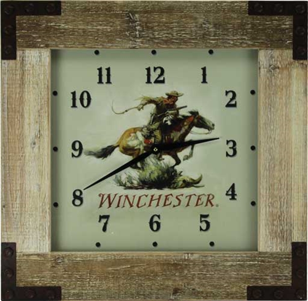 Picture of Rivers Edge Edge Winchester Rider 24" Wood Frame Clock