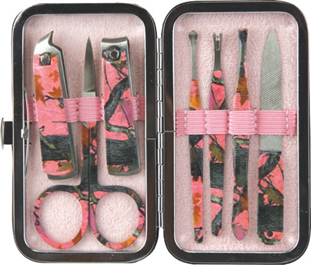 Picture of Rivers Edge Edge Womens 7 Piece Manicure Set Pink Camo 283 643323928301
