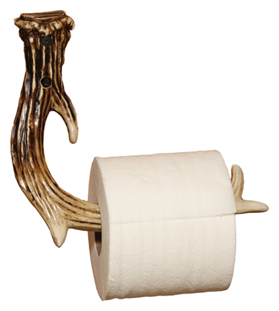 Picture of River's Edge Gifts Edge Antler TP Holder Comes IN Colorful Display Box