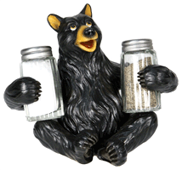 Picture of River's Edge Gifts Edge Bear Holding Glass Salt & Pepper Shakers 546