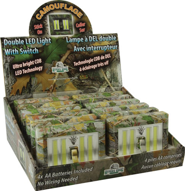 Picture of River's Edge Gifts Edge Camo Double Light Switch Cordless 300-330 Lumens