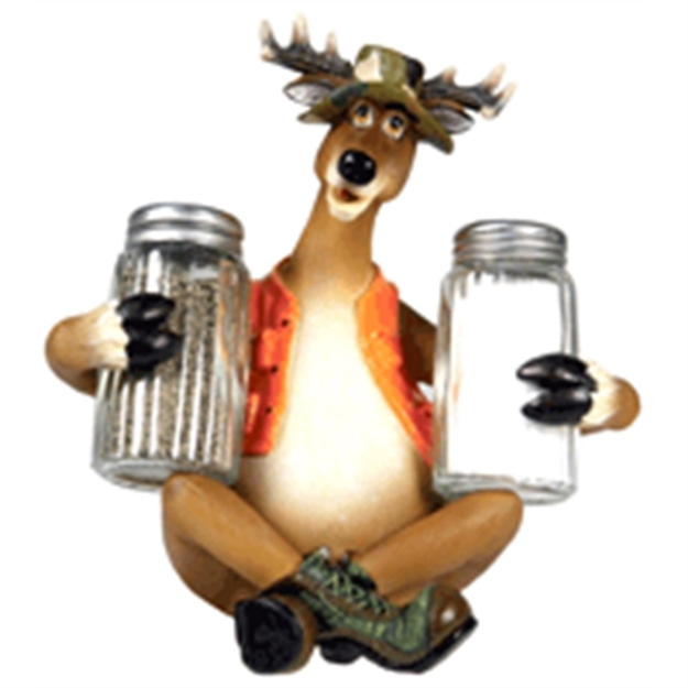 Picture of River's Edge Gifts Edge Deer Holding Salt & Pepper Shakers 532