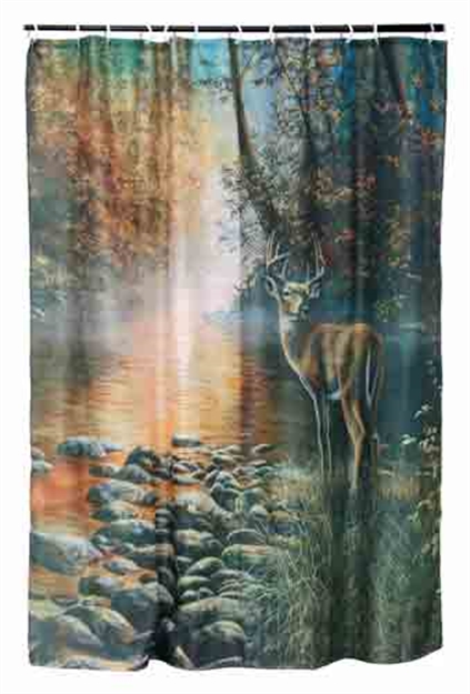 Picture of River's Edge Gifts Edge Deer Shower Curtain